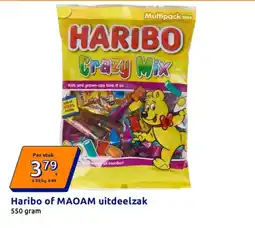 Action Haribo of MAOAM uitdeelzak aanbieding