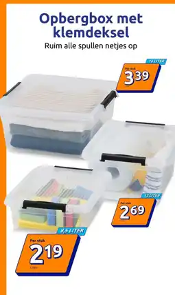 Action Opbergbox met klemdeksels aanbieding