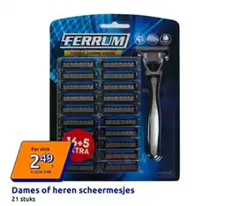 Action Dames of heren scheermesjes aanbieding