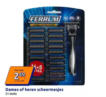 Action Dames of heren scheermesjes aanbieding