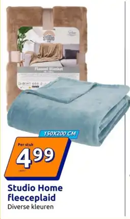 Action Studio Home fleeceplaid aanbieding