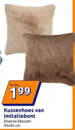Action Kussenhoes van imitatiebont aanbieding