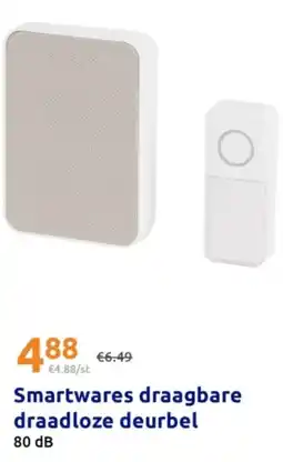 Action Smartwares draagbare draadloze deurbel aanbieding