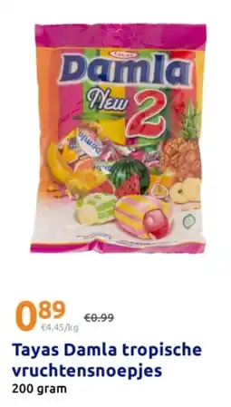 Action Tayas Damla tropische vruchtensnoepjes aanbieding