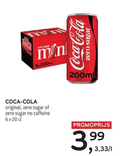 Alvo Coca-Cola original zero sugar aanbieding