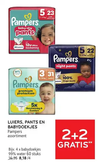 Luiers, pants en babydoekjes Pampers assortiment