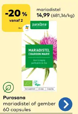Bio Planet Purasana mariadistel of gember aanbieding