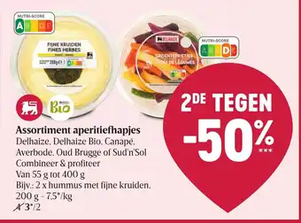 Delhaize Assortiment aperitiefhapjes 200g aanbieding