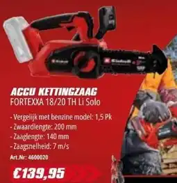 Bouwcenter Frans Vlaeminck Accu kettingzaag FORTEXXA 18/20 TH Li Solo aanbieding