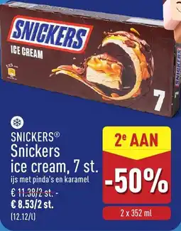 ALDI Snickers ice cream aanbieding