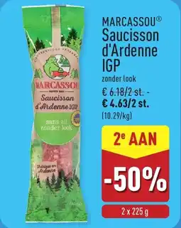 ALDI Marcassou Saucisson d'Ardenne IGP aanbieding