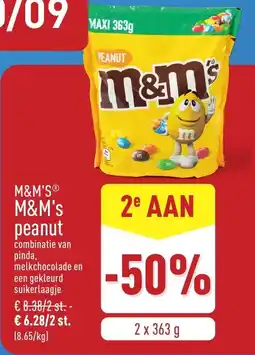 ALDI M&M's peanut aanbieding