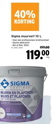 GAMMA Sigma muurverf aanbieding