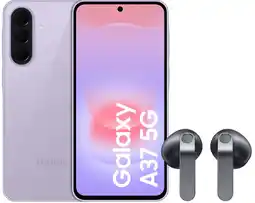 Coolblue Samsung Galaxy A37 128GB Roze 5G + Samsung Galaxy Buds4 Zwart aanbieding