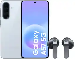 Coolblue Samsung Galaxy A57 256GB Lichtblauw 5G + Samsung Galaxy Buds4 Zwart aanbieding