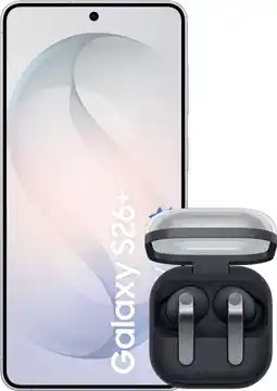 Coolblue Samsung Galaxy S26 Plus 256GB Wit 5G + Samsung Galaxy Buds4 Pro Zwart aanbieding
