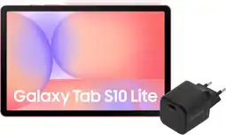 Coolblue Samsung Galaxy Tab S10 Lite 10,9 inch 128GB Wifi Rood + BlueBuilt Oplader aanbieding