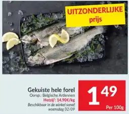Intermarché Gekuiste hele forel aanbieding