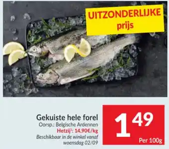 Gekuiste hele forel