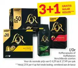 Intermarché L'Or Koffeecapsules of Koffiebonen aanbieding