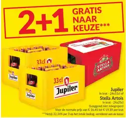 Intermarché Jupiler Stella Artois aanbieding