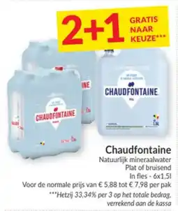 Intermarché Chaudfontaine Natuurlijk mineraalwater Plat van bruisend aanbieding