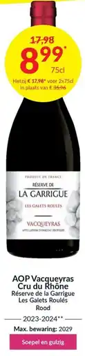 Intermarché AOP Vacqueyras Cru du Rhône aanbieding