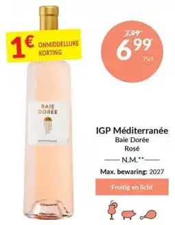 Intermarché IGP Méditerranée Baie Dorée Rosé aanbieding