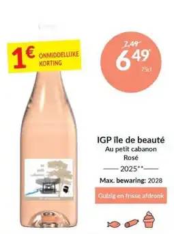 Intermarché IGP île de beauté Au petit cabanon Rosé aanbieding