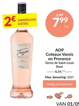 Intermarché Aop coteaux varois en provence terres de saint-louis rosé aanbieding
