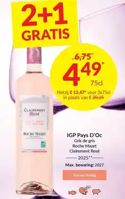 Intermarché IGP Pays D'Oc Clairement Rosé aanbieding