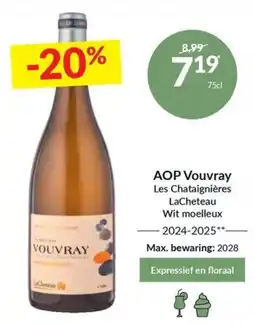 Intermarché Aop vouvray les chataignieres lacateau wit moelleux aanbieding
