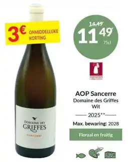 Intermarché AOP Sancerre Domaine des Griffes Wit aanbieding