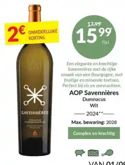 Intermarché Aop savennières dumnacus wit aanbieding