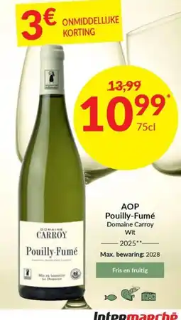 Intermarché Pouilly-Fumé aanbieding