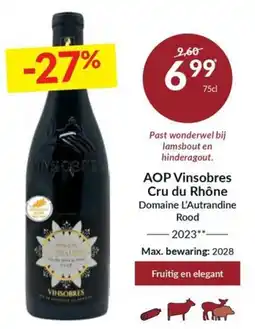 Intermarché AOP Vinsobres Cru du Rhône Domaine L'Autrandine Rood aanbieding