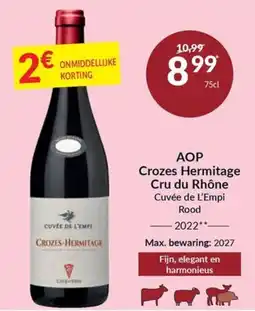 Intermarché Aop crozes hermitage cru du rhone cuvee de l'empie rood aanbieding