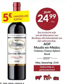 Intermarché AOP Moulis-en-Médoc Château Chasse-Spleen Rood aanbieding