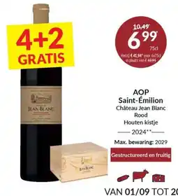 Intermarché Aop saint-émilion château jean blanc rood aanbieding