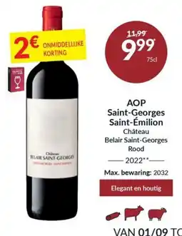 Intermarché Aop saint-georges saint-émilion château belair saint-georges rood aanbieding