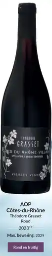 Intermarché AOP Côtes-du-Rhône Théodore Grasset Rood aanbieding