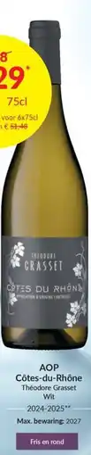 Intermarché AOP Côtes-du-Rhône Théodore Grasset Wit aanbieding