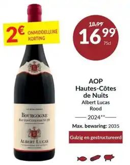 Intermarché Bourgogne Hautes-Côtes de Nuits Albert Lucas Rood aanbieding