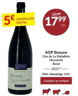 Intermarché Aop beaune clos de la maladiere monopole rood aanbieding