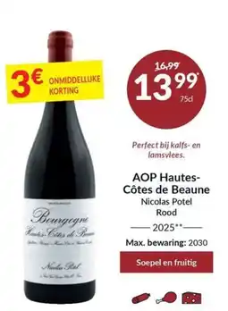 Intermarché AOP Hautes-Côtes de Beaune Nicolas Potel Rood aanbieding