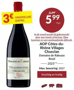Intermarché AOP Côtes-du-Rhône Villages Chuslan aanbieding