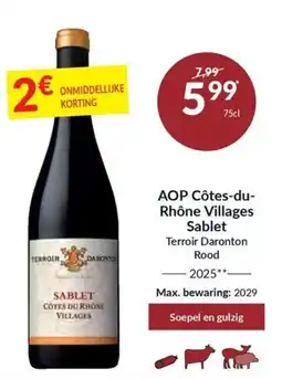 Intermarché Aop cotes-du-rhone villages sablet aanbieding
