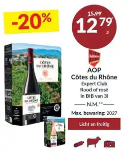 Intermarché AOP Côtes du Rhône Expert Club aanbieding