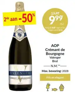 Intermarché Aop crémant de bourgogne valenger brut aanbieding