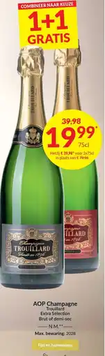 Intermarché AOP Champagne Trouillard Extra Sélection Brut of demi-sec aanbieding